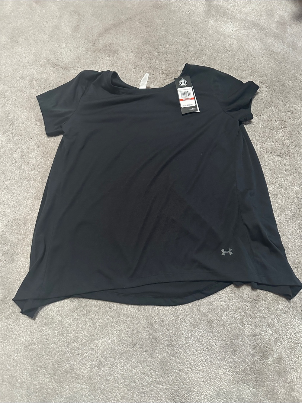 New Under armour whisperlight foldover Short Sleeve Tops XS - Picture 6 of 7